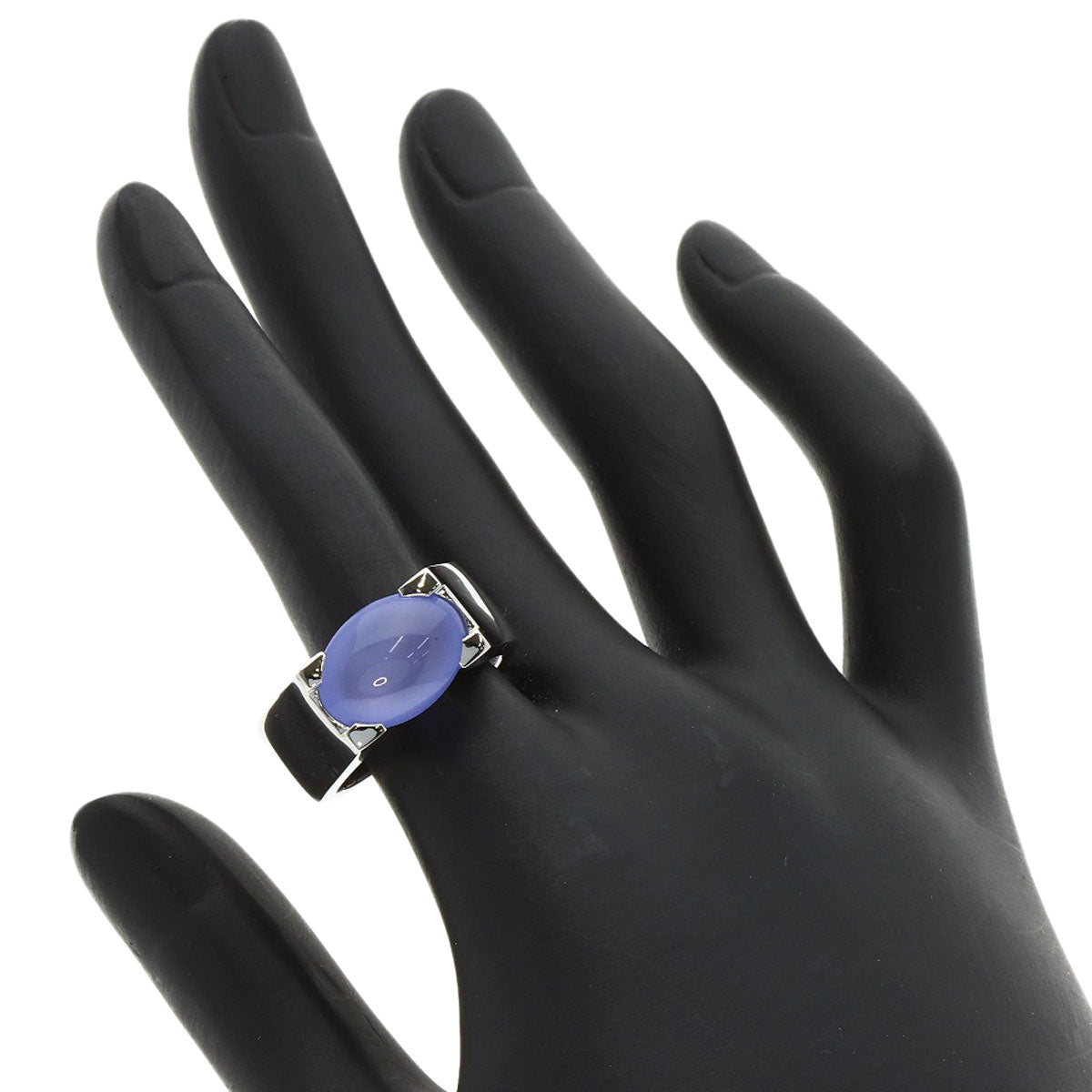 カルティエ タンキッシムリング カルセドニー #56 リング・指輪 K18ホワイトゴールド レディース 【中古】【CARTIER】