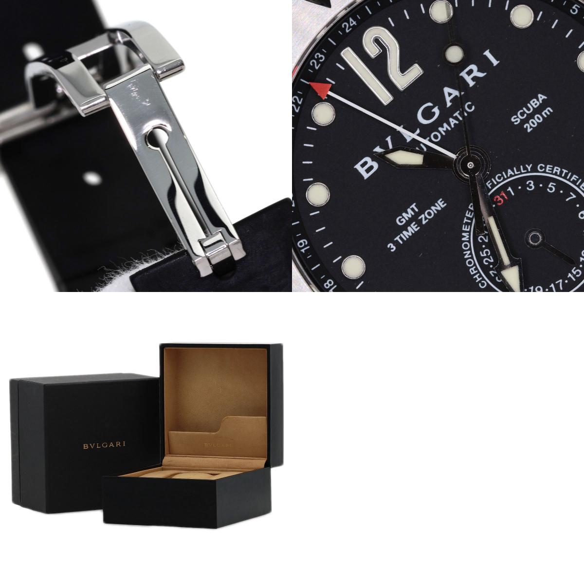 BVLGARI Diagono Scuba Watches SD38S Stainless Steel/Rubber mens