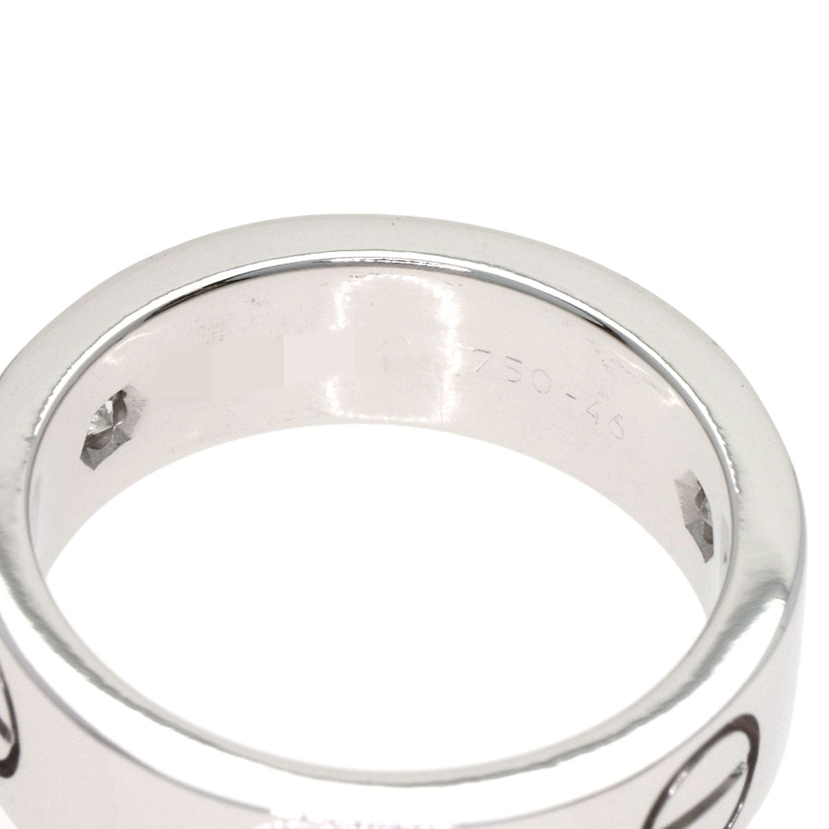 カルティエ ラブリング ハーフ ダイヤモンド リング・指輪 K18ホワイトゴールド レディース 【中古】【CARTIER】