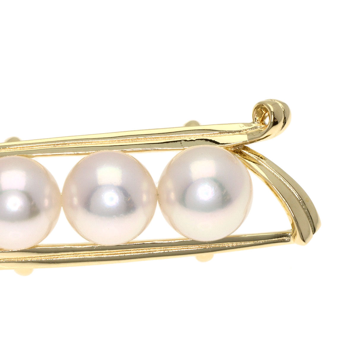 ミキモト アコヤパール 真珠 帯留め K14イエローゴールド レディース 【中古】【MIKIMOTO】