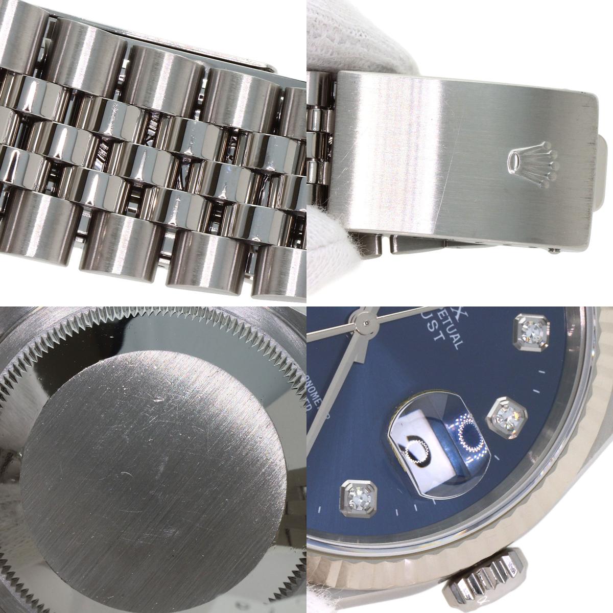 ROLEX DATEJUST 10P Diamond Watches 16234G Stainless Steel/Stainless Steel mens