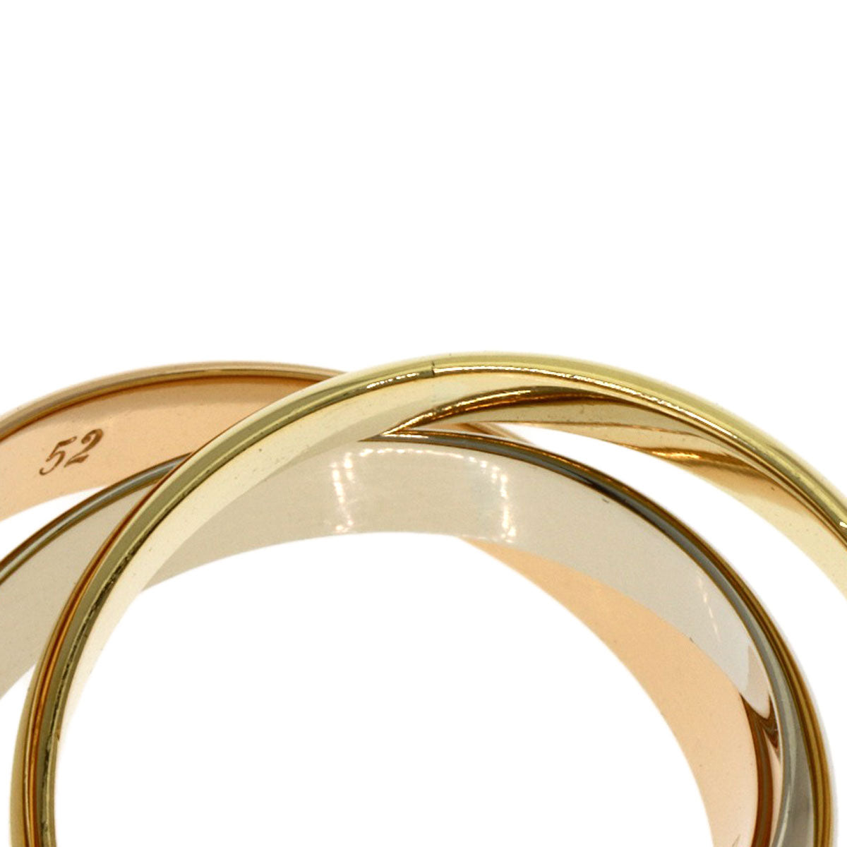 カルティエ トリニティ #52 リング・指輪 K18イエローゴールド/K18WG/K18PG レディース 【中古】【CARTIER】