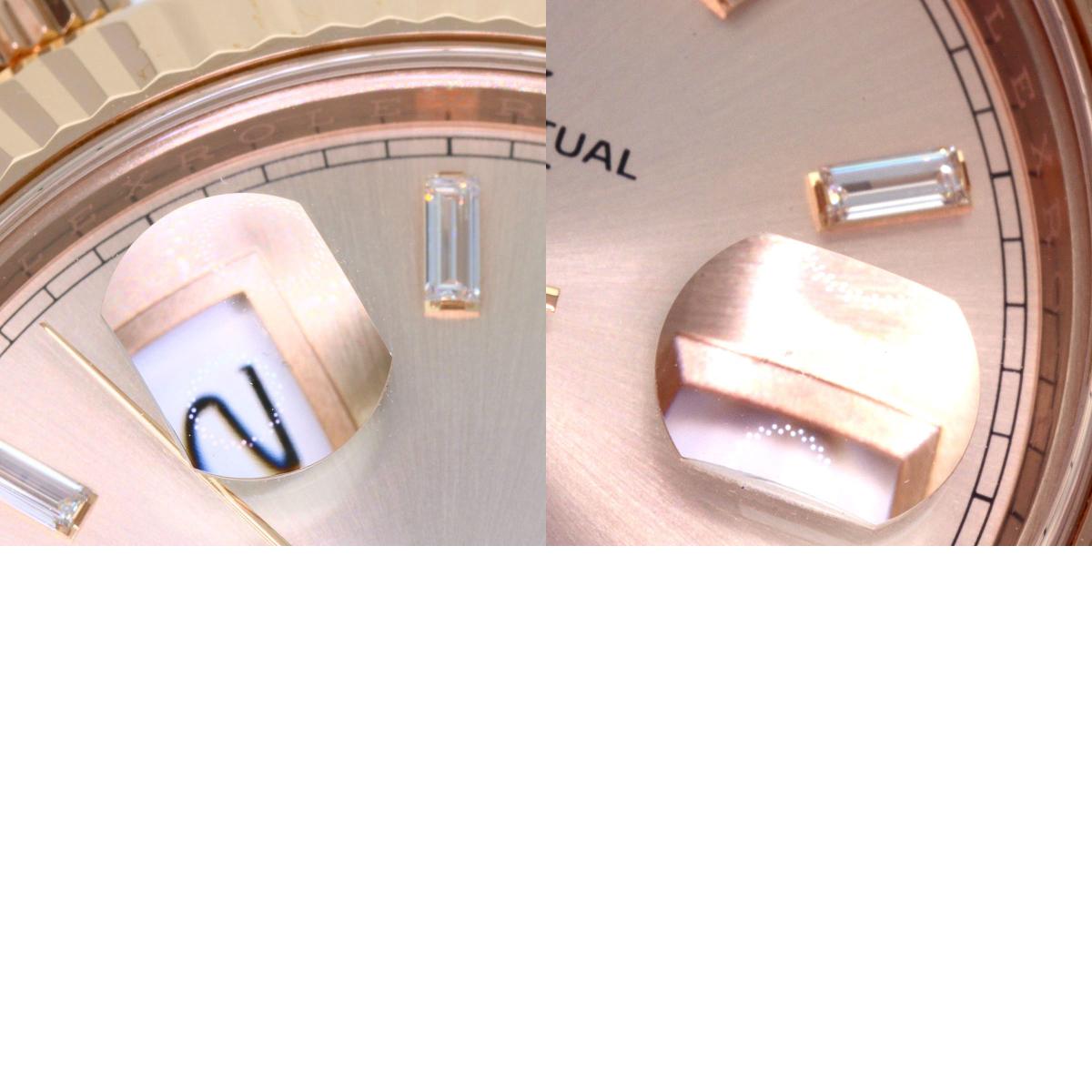 ROLEX Day-Date 40 10P Diamond Watches 228235A K18 Pink Gold/18K Pink Gold mens