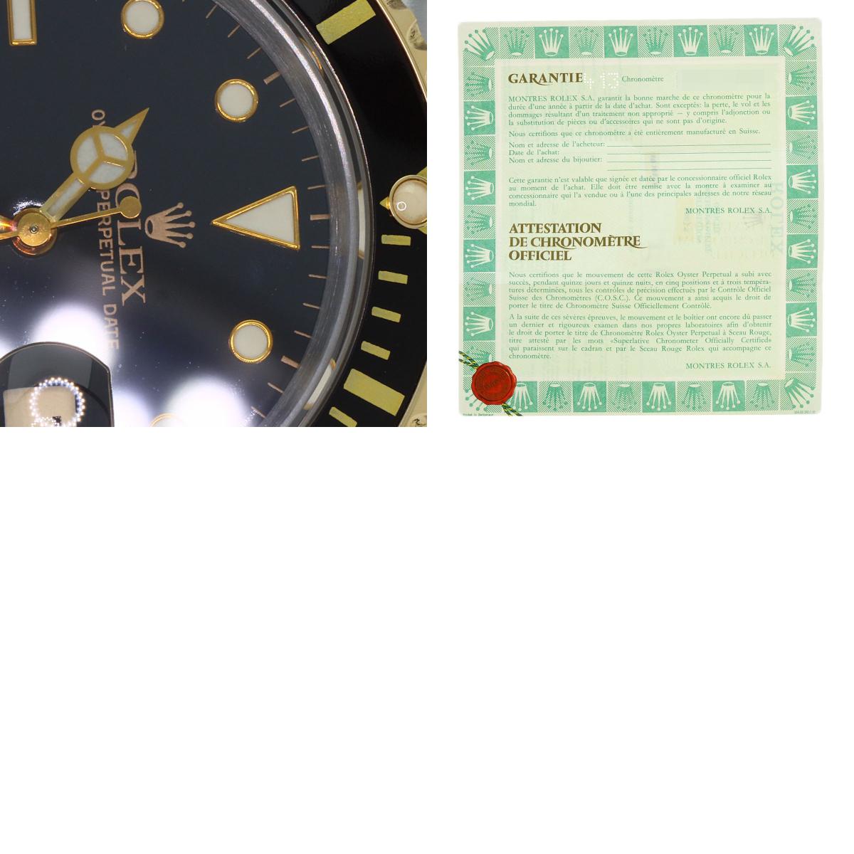 ROLEX Submarina Date Watches 16613 Stainless Steel/SSxK18YG mens