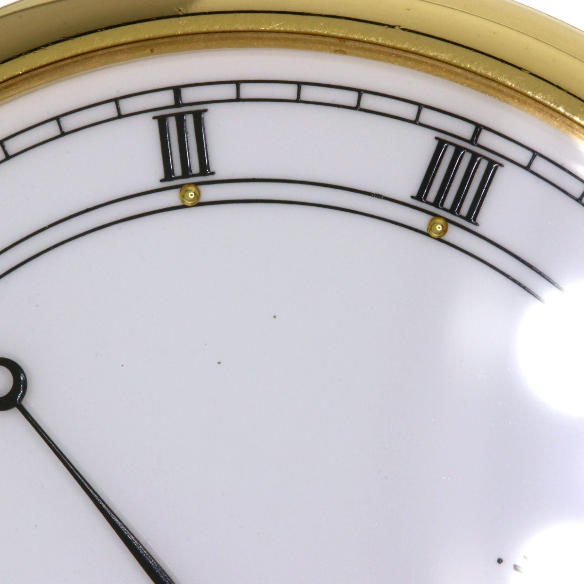 ROLEX Cellini White Roman Pocket Watch Watches 3761/8 K18 Yellow Gold mens