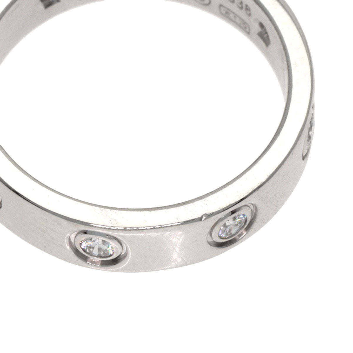 カルティエ ミニラブリング フルダイヤモンド#46 リング・指輪 K18ホワイトゴールド レディース 【中古】【CARTIER】