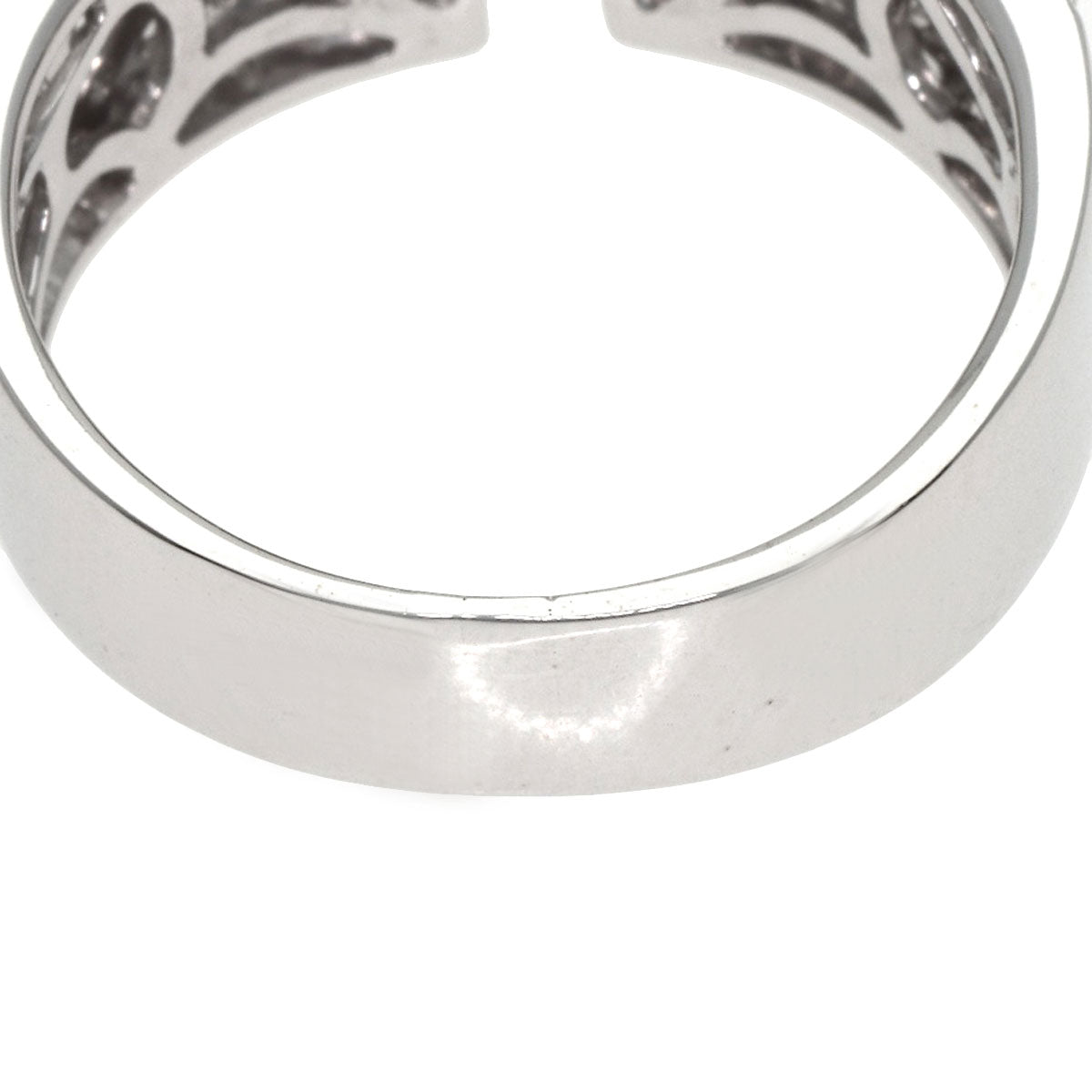 1.1ct Diamond Ring K18 White Gold 7.8g Ladies
