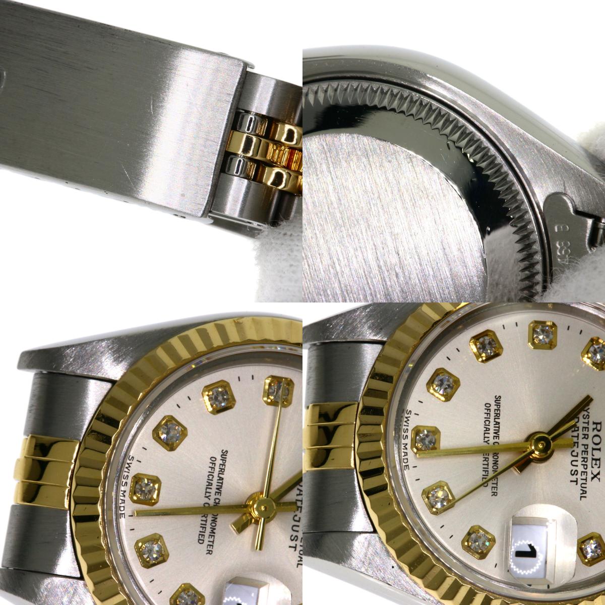 ROLEX DATEJUST 10P Diamond Watches 69173G Stainless Steel/SSxK18YG Ladies