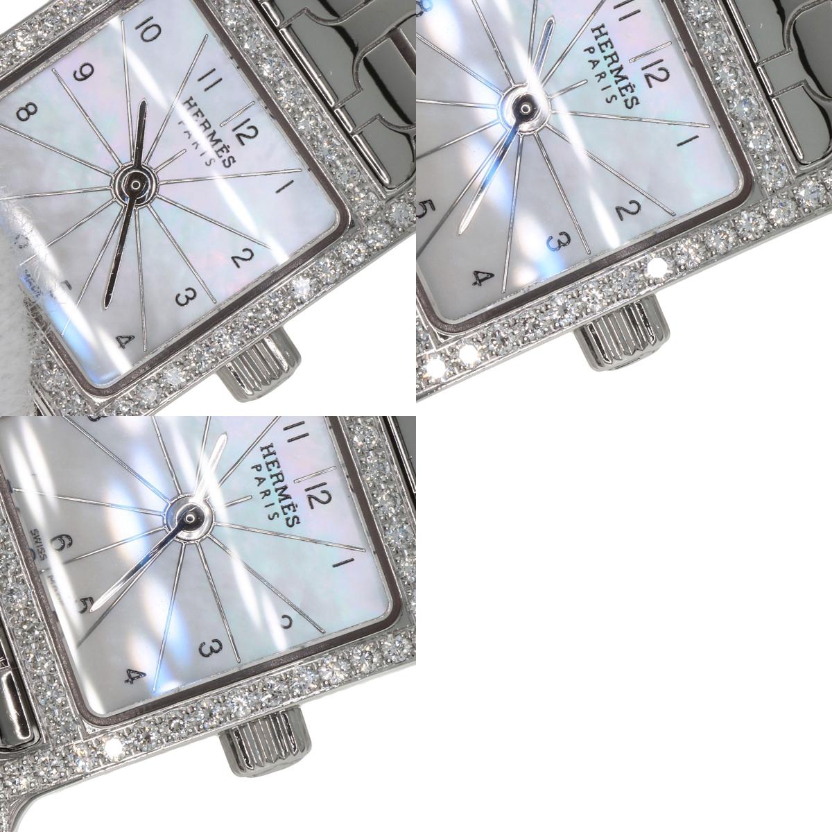 HERMES H Watch Mini Diamond Watches HH1.130 Stainless Steel/Stainless Steel Ladies