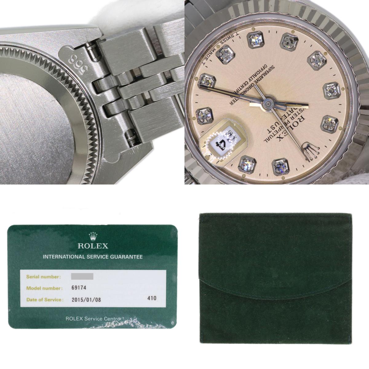 ROLEX DATEJUST 10P Diamond Watches 69174G Stainless Steel/Stainless Steel Ladies