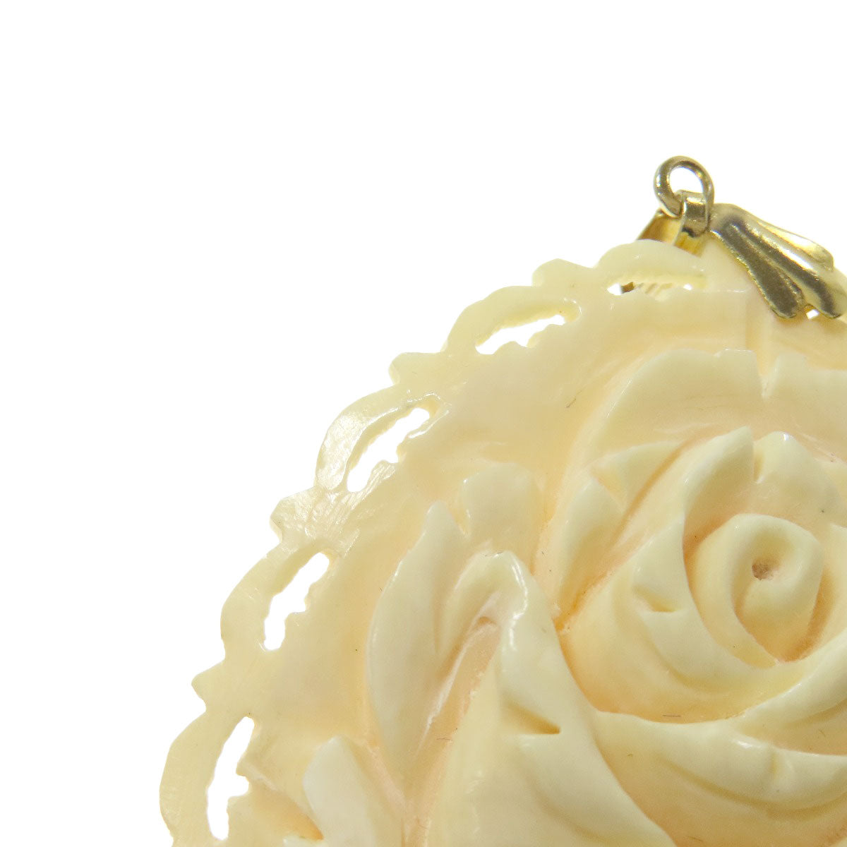 Flower motif Pendant top Plastic Metal 19.5g Ladies