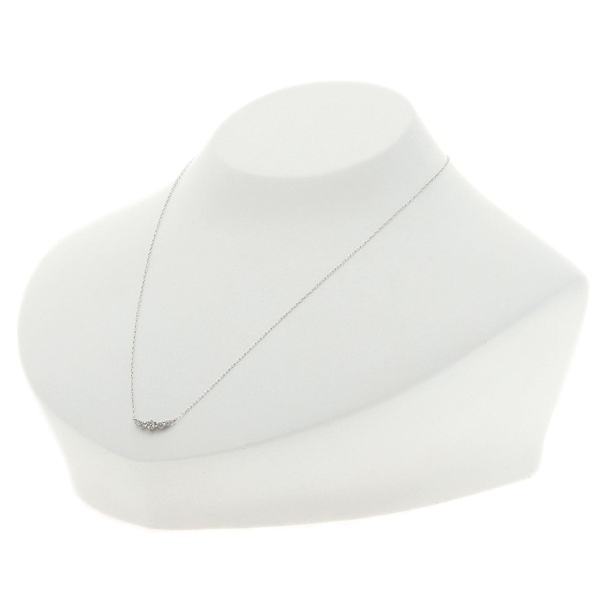 4℃ Necklace Cubic zirconia K10 White Gold Ladies