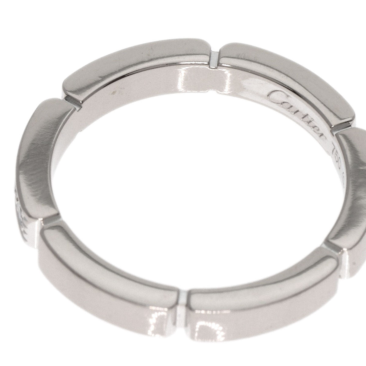 CARTIER Ring Mayon PANTHERE 4P Diamond # 48 K18 White Gold Ladies