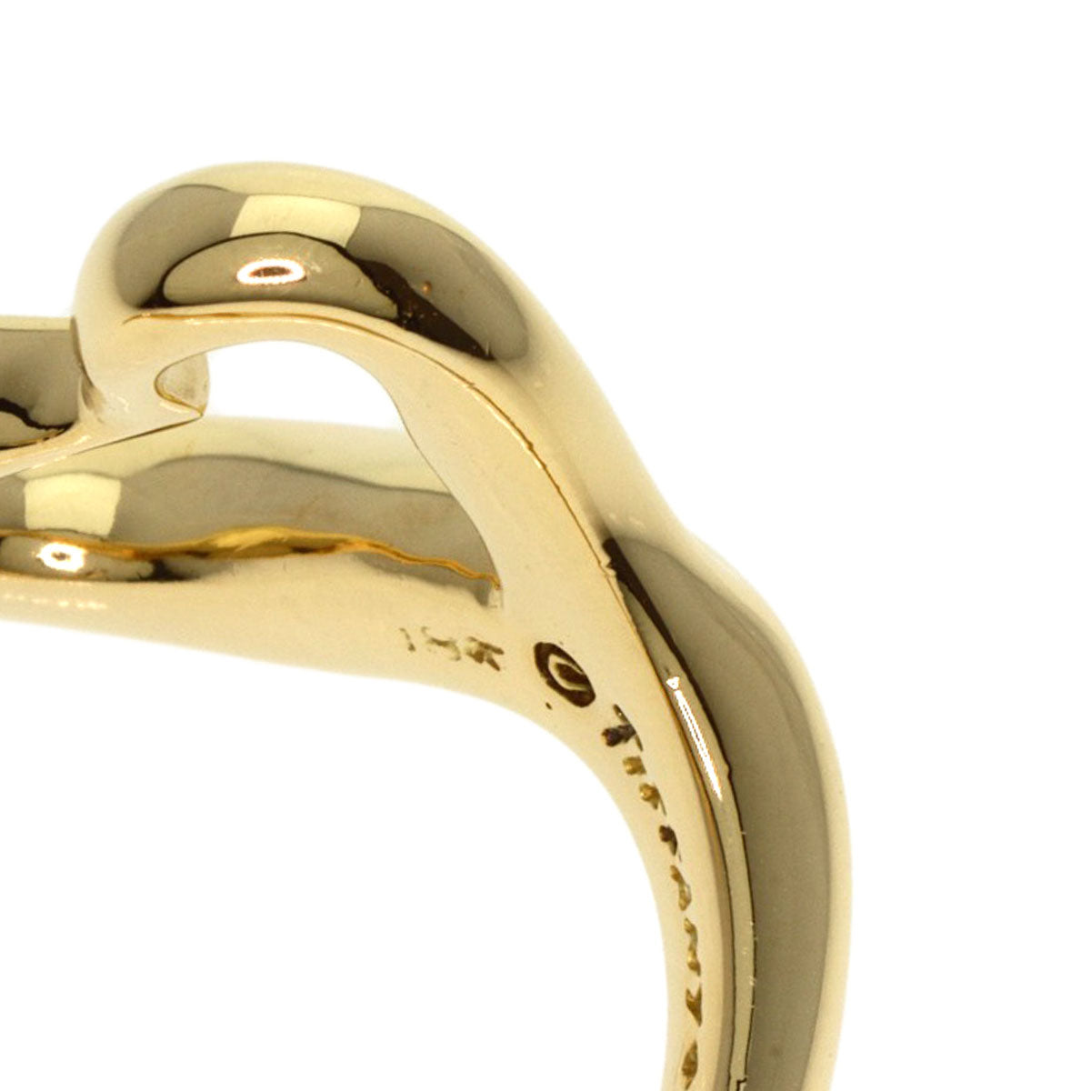 TIFFANY&Co. Ring Open heart K18 Yellow Gold Ladies