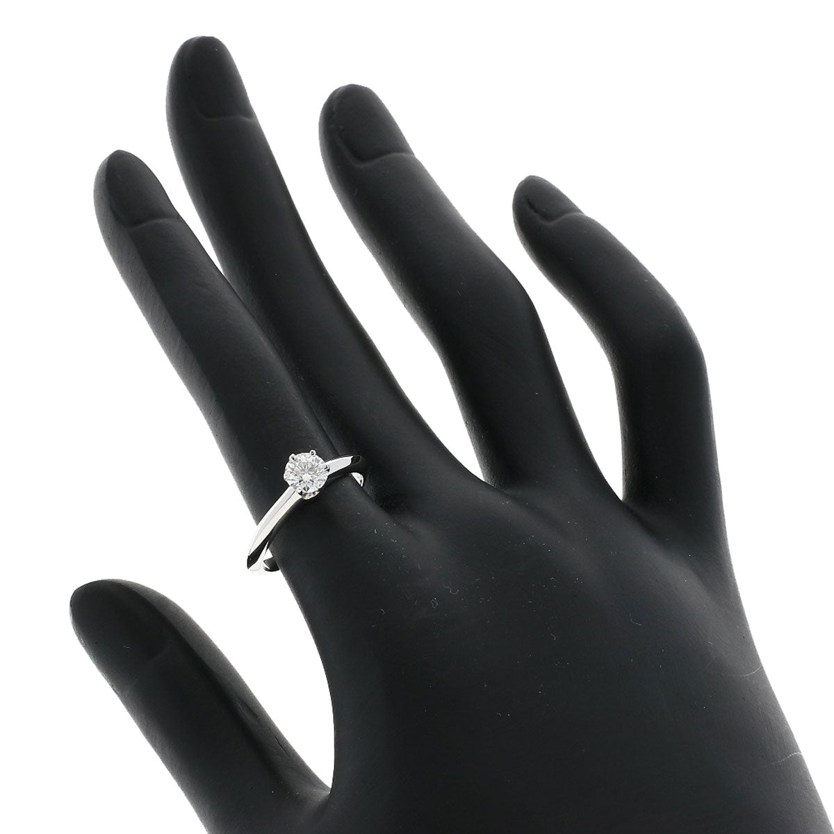 TIFFANY&Co. Ring Solitaire Knife Edge Diamond Platinum PT950 Ladies