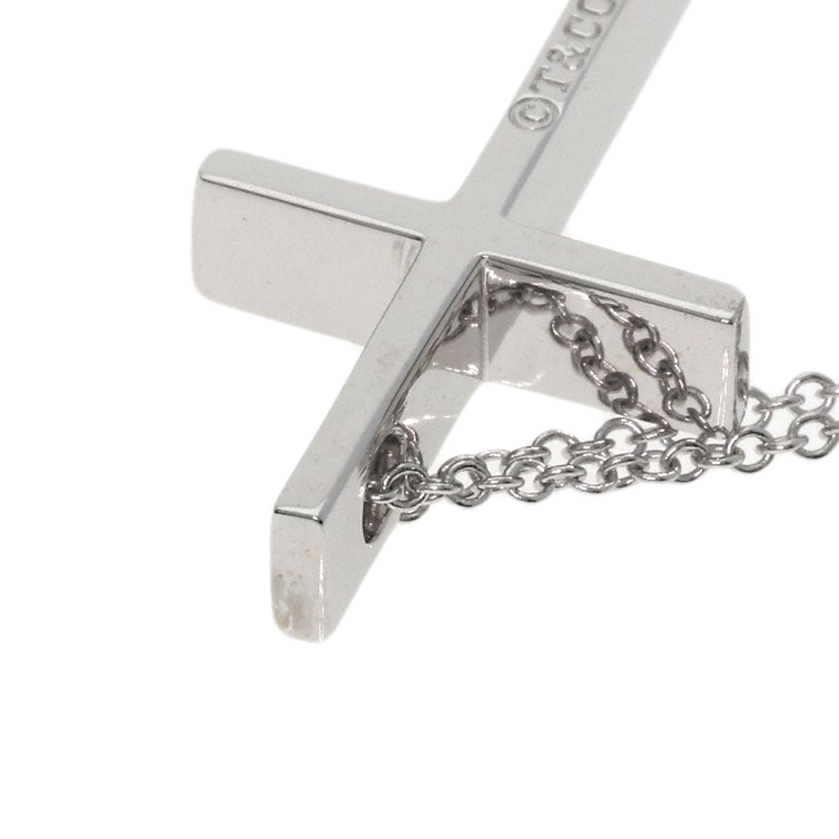 TIFFANY&Co. Necklace Metrocross K18 White Gold Ladies