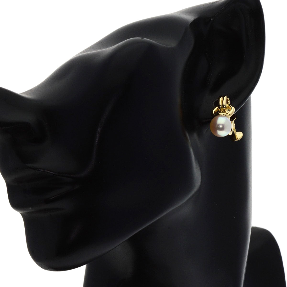 MIKIMOTO Earring Pearl Pearl K18 Yellow Gold Ladies