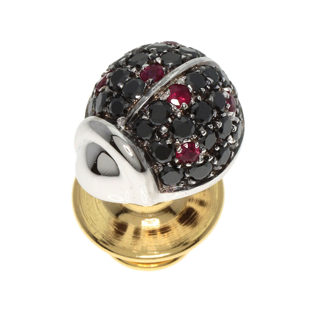PASQUALE BRUNI Brooch Ladybug Ruby Black Diamond Pin Brooch K18 White Gold Ladies