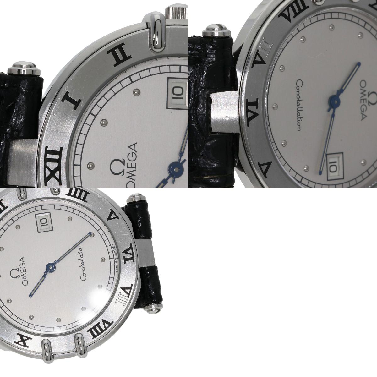 OMEGA Constellation flat bezel Watches Stainless Steel/Leather mens