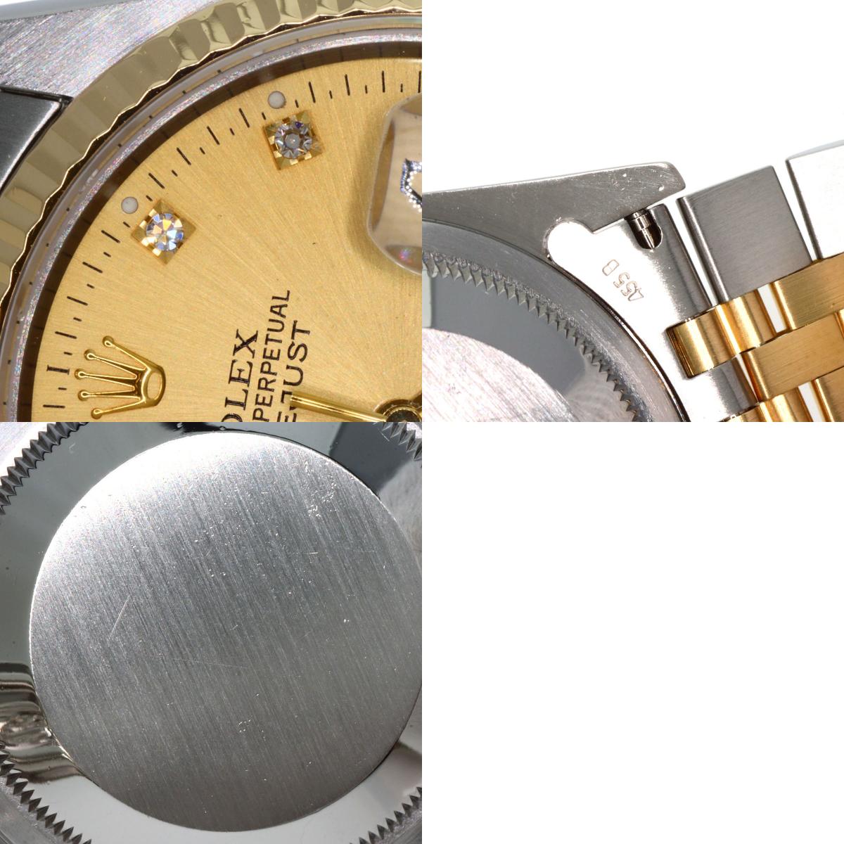 ROLEX DATEJUST 10P Diamond Watches 16233G Stainless Steel/SSxK18YG mens