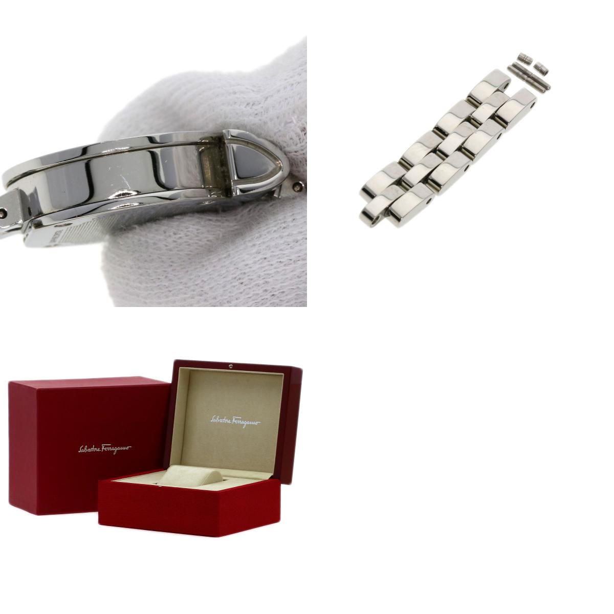 Salvatore Ferragamo Gancini 12P Diamond Watches Stainless Steel/Stainless Steel Ladies