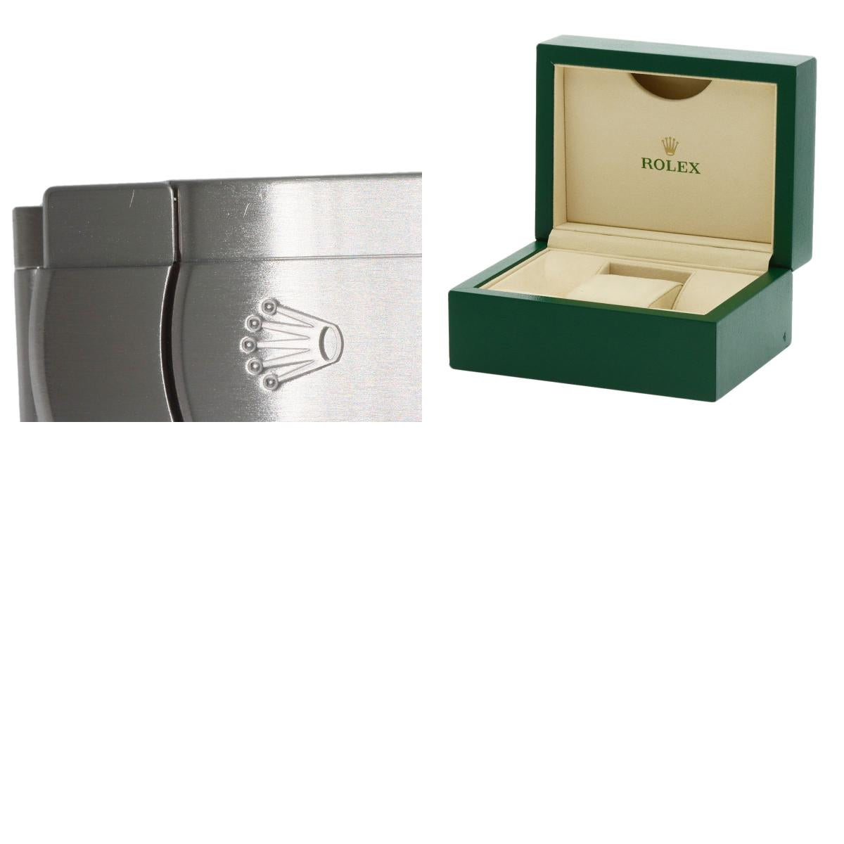 ロレックス 114200 オイスターパーペチュアル オリーブグリーン 腕時計 ステンレススチール/SS メンズ 【中古】【ROLEX】