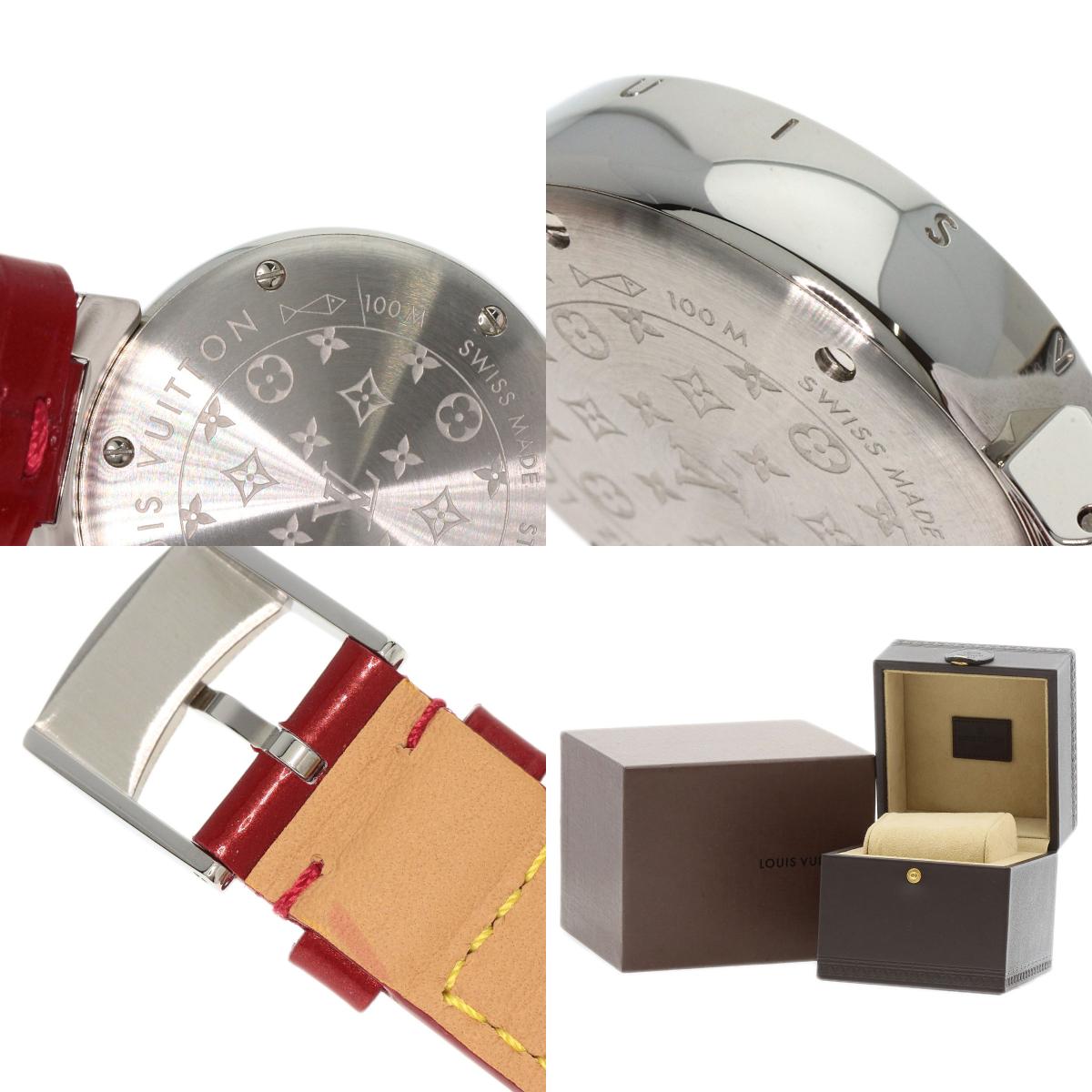 LOUIS VUITTON Tambour Heart Watches Q121Z Stainless Steel/Leather Ladies