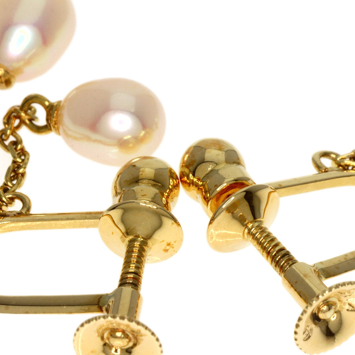 TASAKI Earring Freshwater Pearl Pearl K18 Yellow Gold Ladies