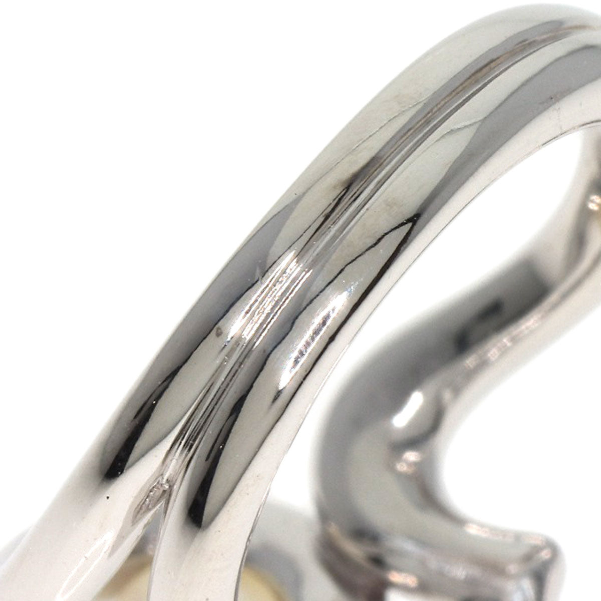 MIKIMOTO Ring Pearl Pearl W Heart K18 White Gold Ladies