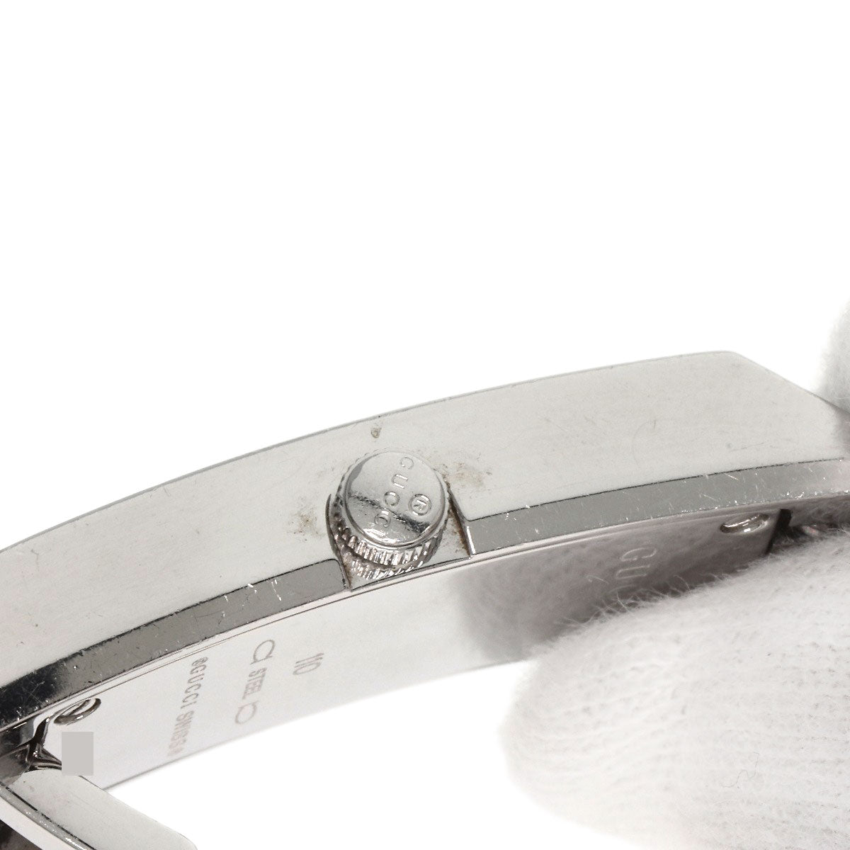 GUCCI Square Face 3P Diamond Watches 110 Stainless Steel/Stainless Steel Ladies