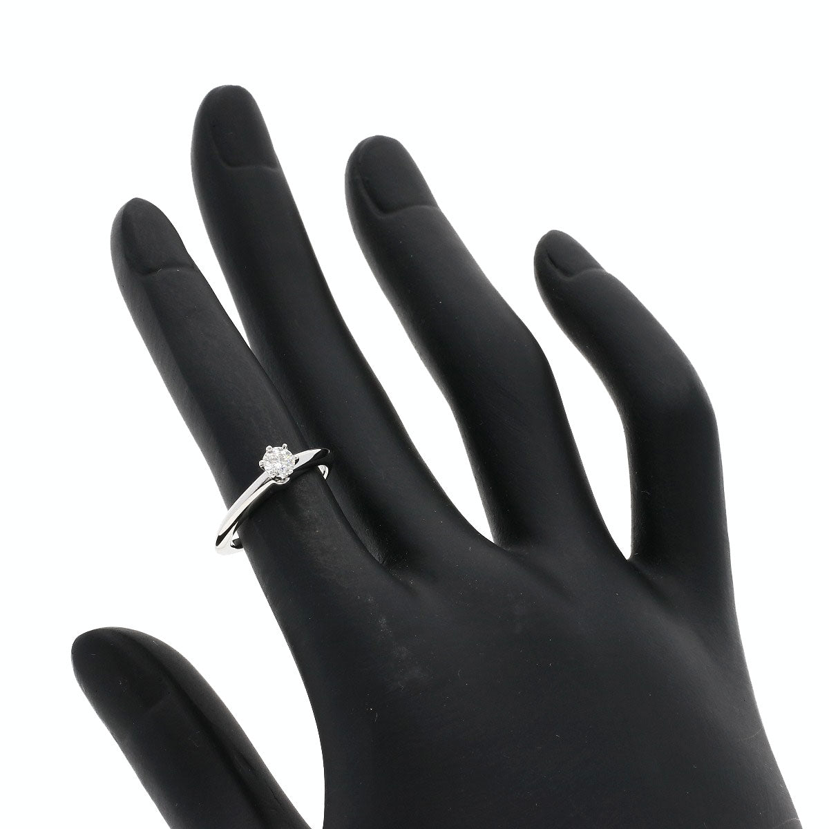 TIFFANY&Co. Ring Solitaire Diamond Knife Edge Platinum PT950 Ladies