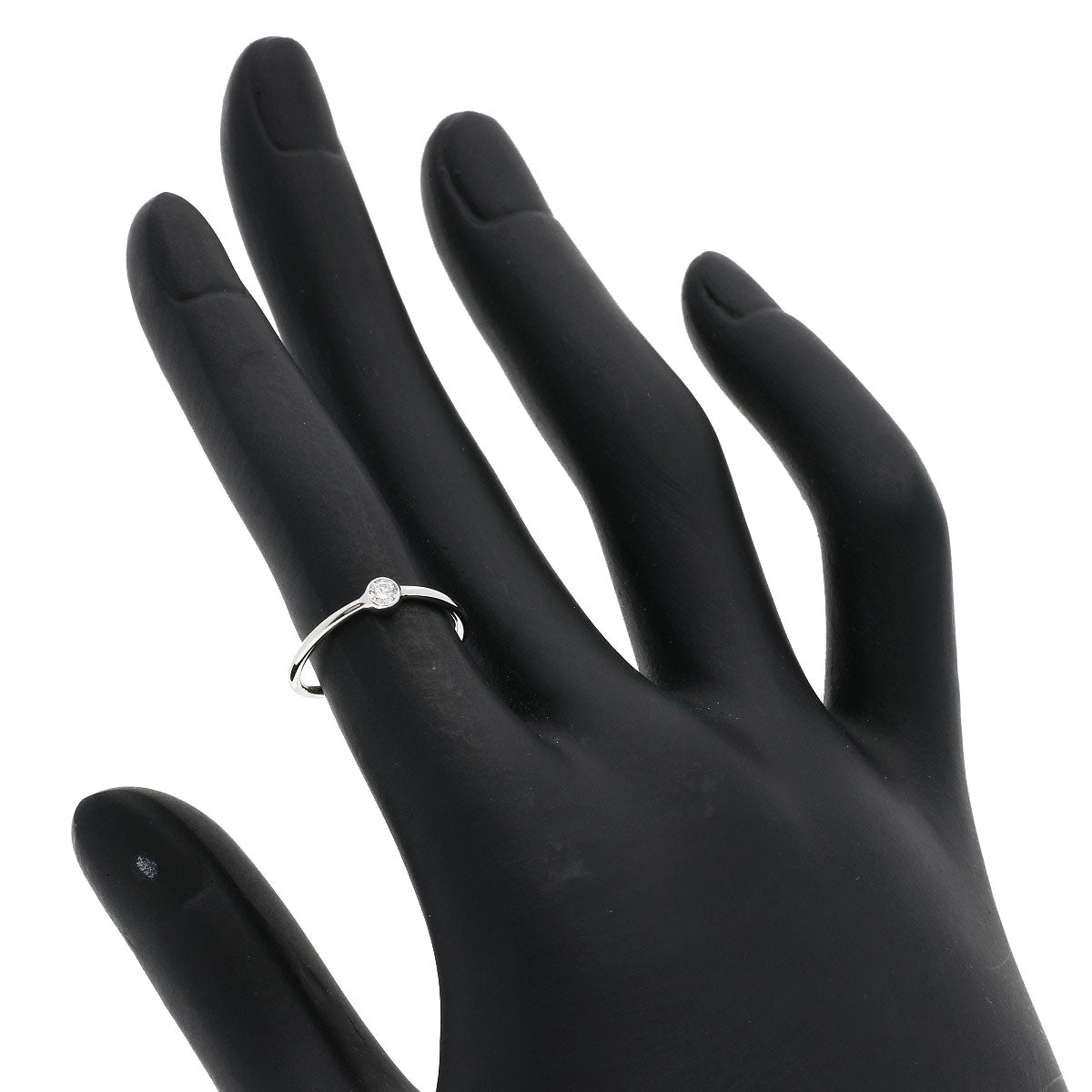 TIFFANY&Co. Ring Wave 1P Diamond Platinum PT950 Ladies