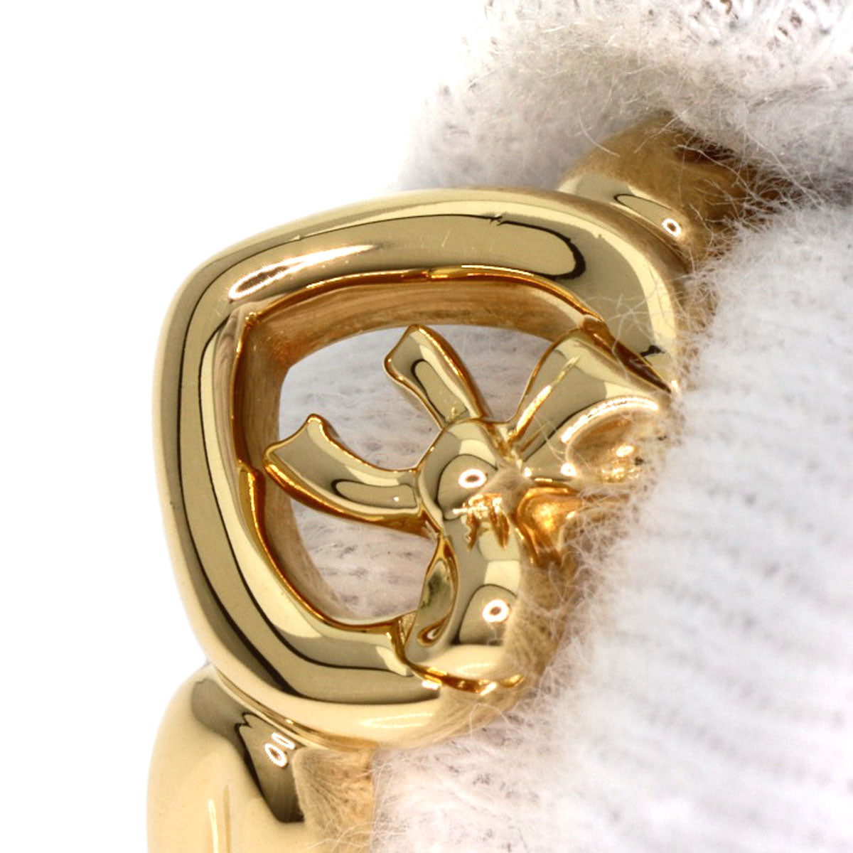 TIFFANY&Co. Ring Ribbon heart K18 Yellow Gold Ladies