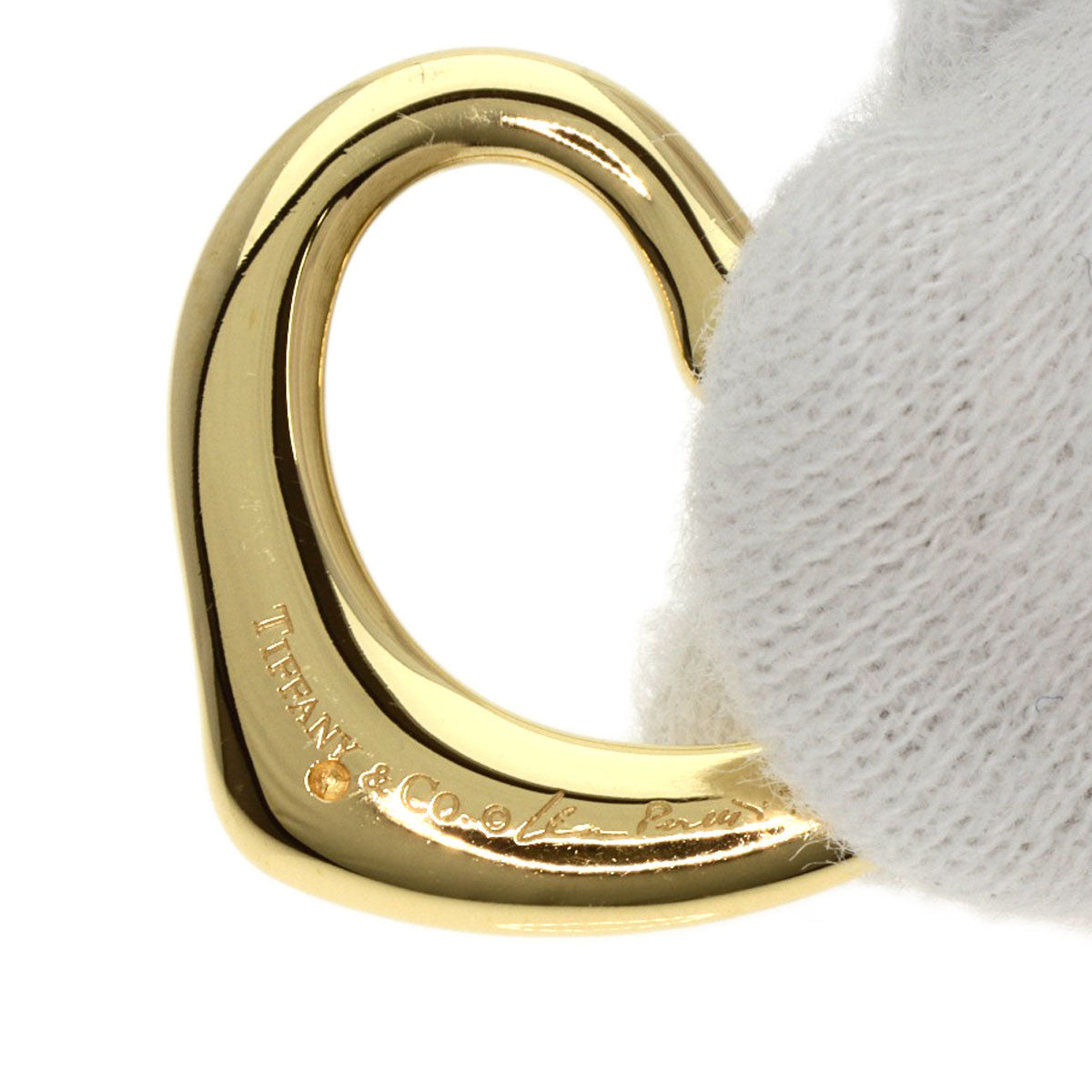 TIFFANY&Co. Necklace Open heart K18 Yellow Gold Ladies