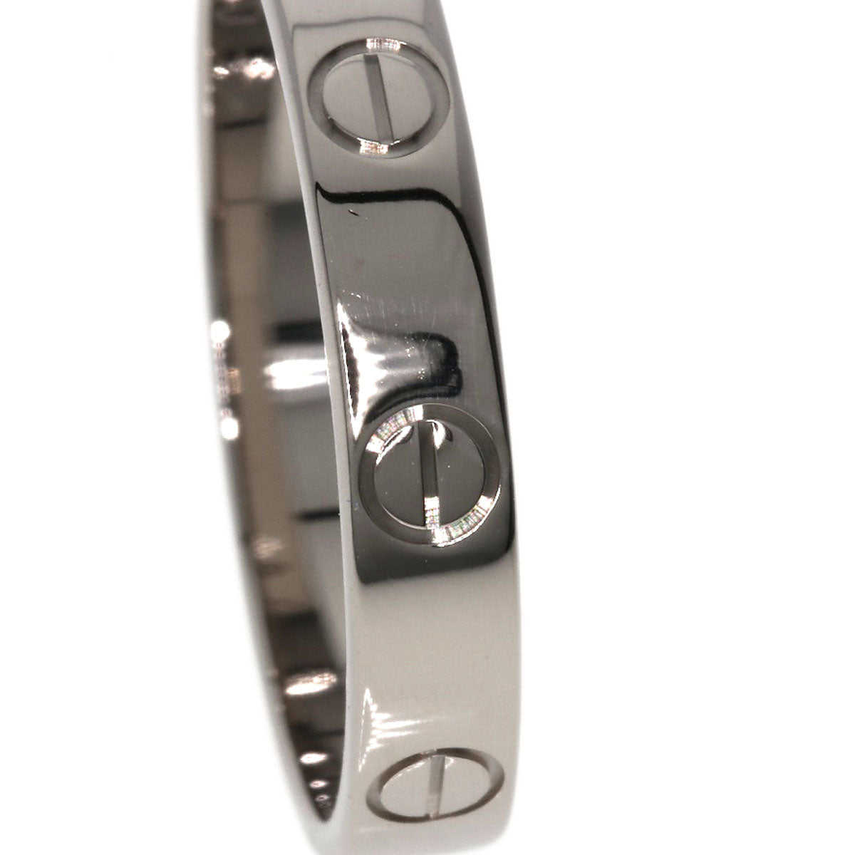 CARTIER Ring Mini love ring #58 K18 White Gold Ladies