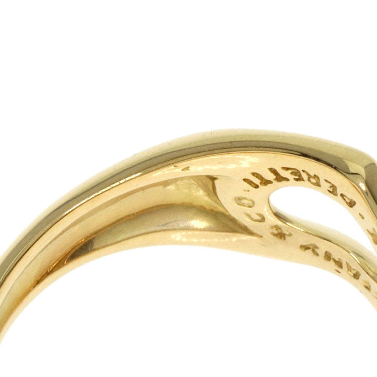 TIFFANY&Co. Ring Open heart K18 Yellow Gold Ladies