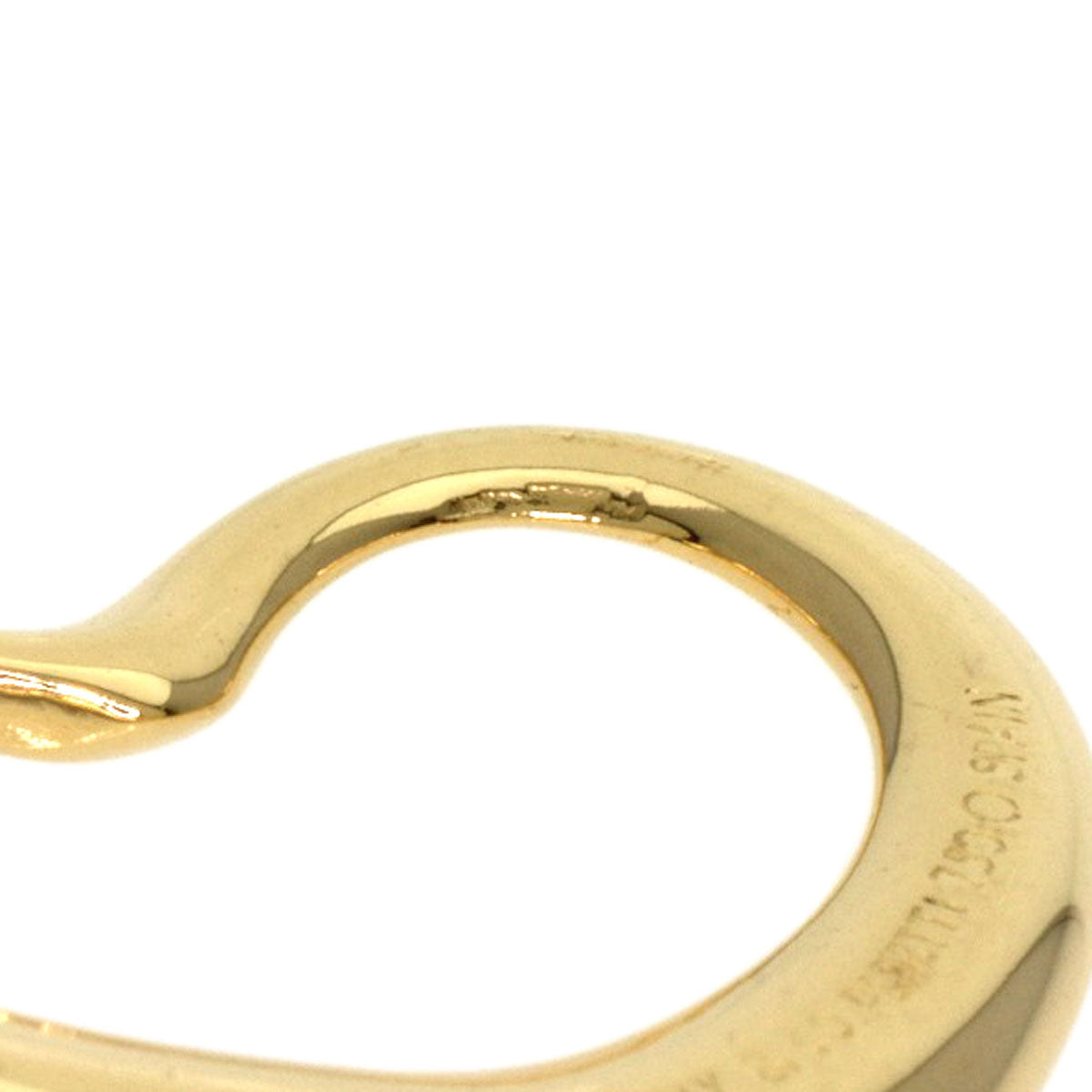 TIFFANY&Co. Pendant top Open heart K18 Yellow Gold Ladies