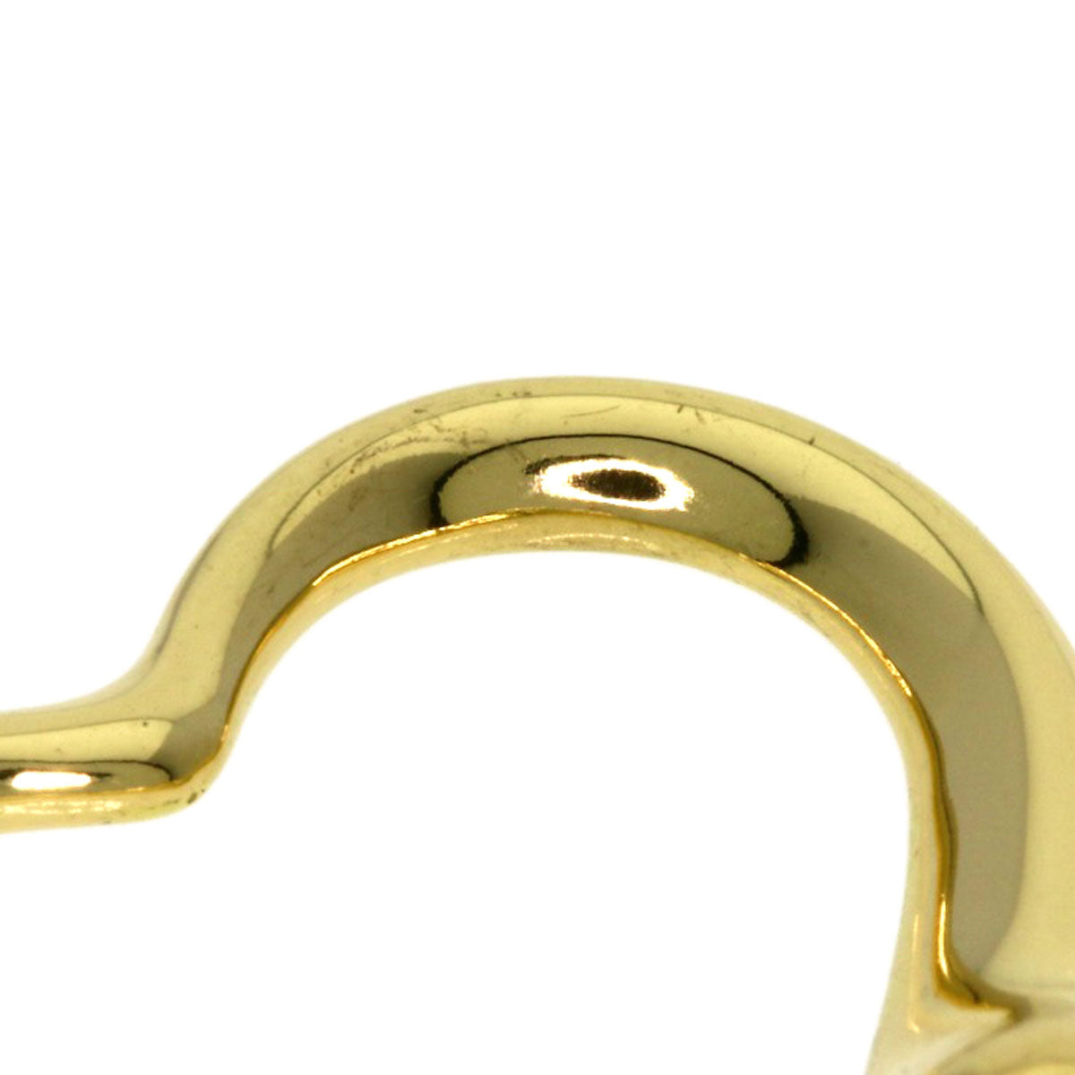 TIFFANY&Co. Pendant top Open heart K18 Yellow Gold Ladies