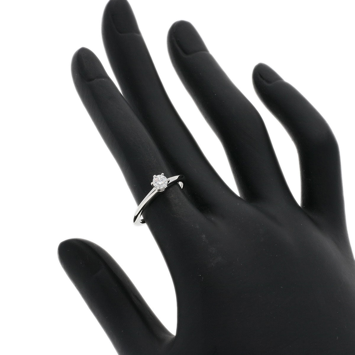 TIFFANY&Co. Ring Solitaire Diamond Knife Edge Platinum PT950 Ladies