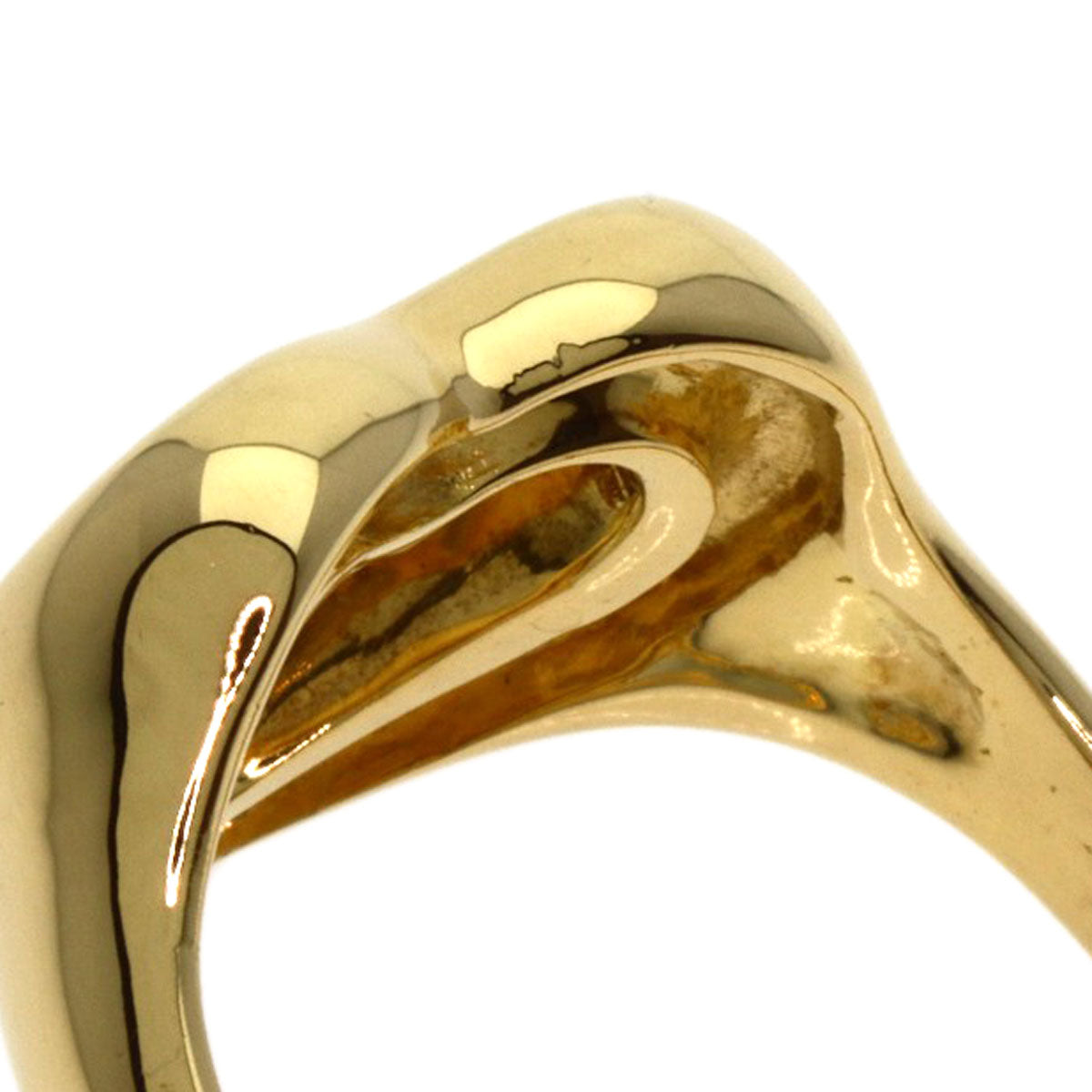 TIFFANY&Co. Ring Ribbon heart K18 Yellow Gold Ladies