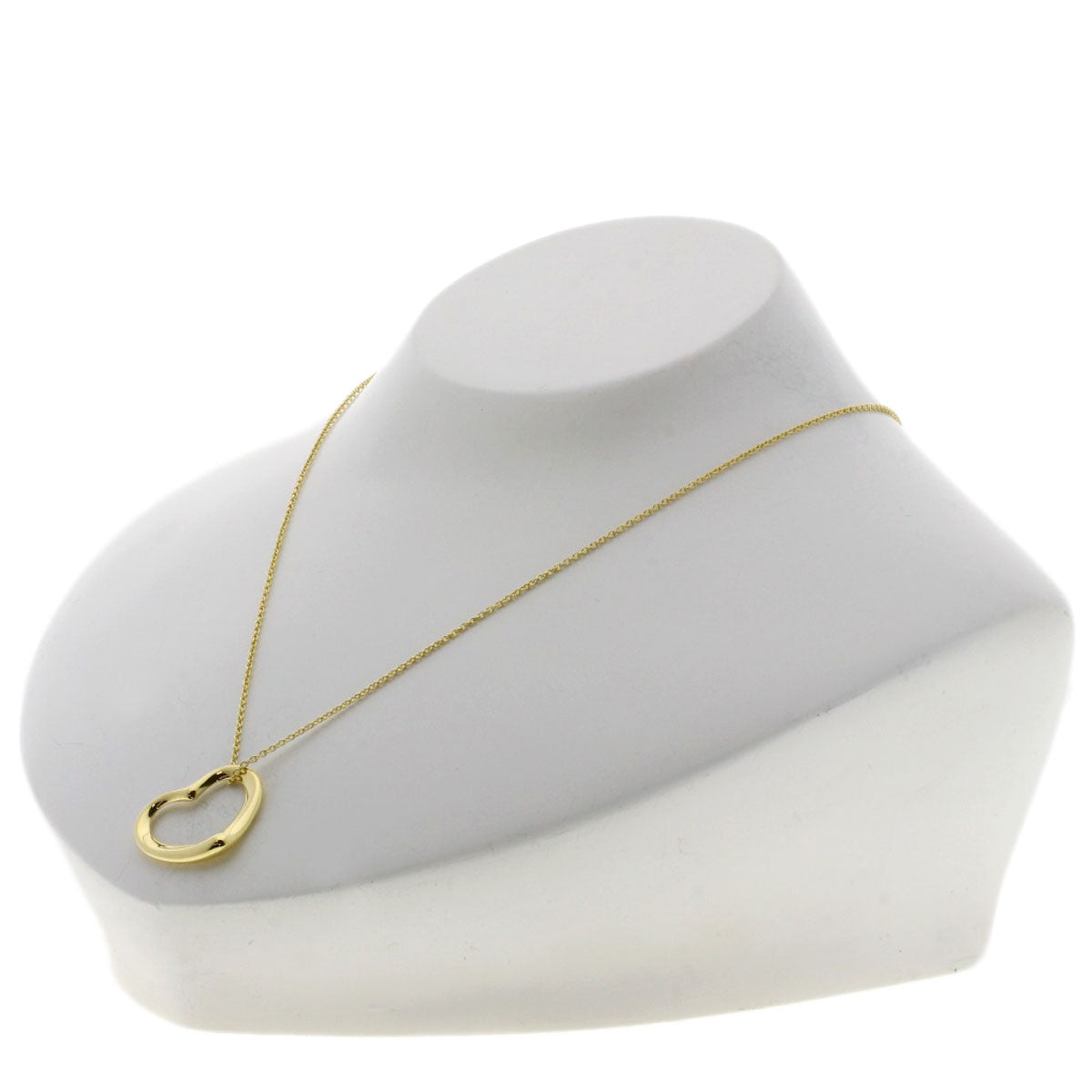 TIFFANY&Co. Necklace Open heart K18 Yellow Gold Ladies