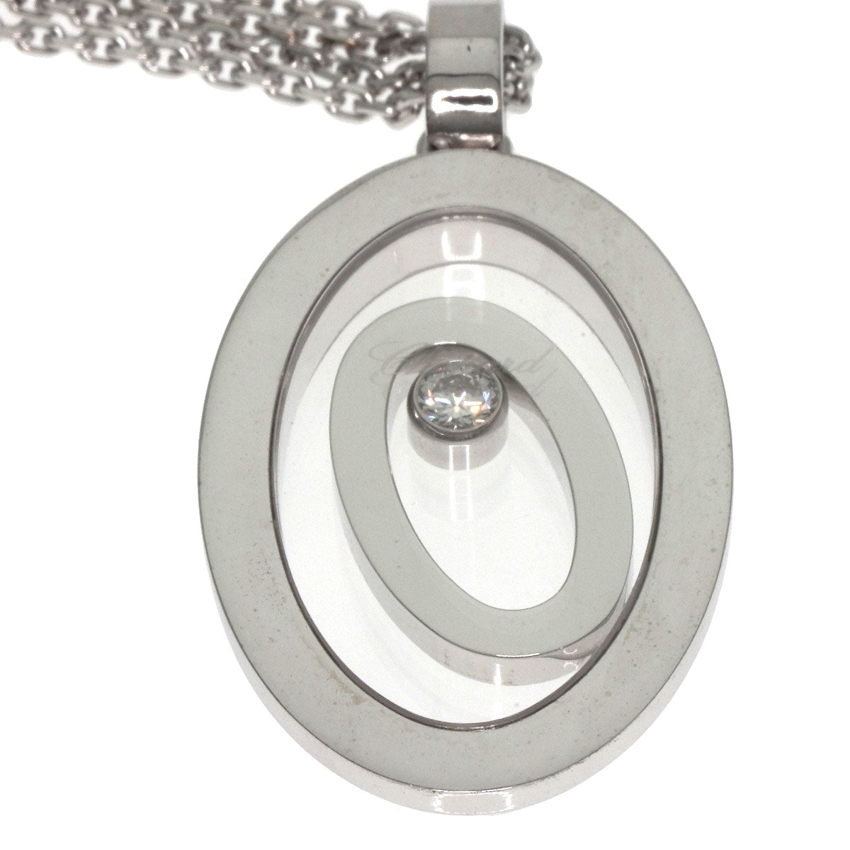 ショパール ハッピースピリット ダイヤモンド ネックレス K18ホワイトゴールド レディース 【中古】【Chopard】