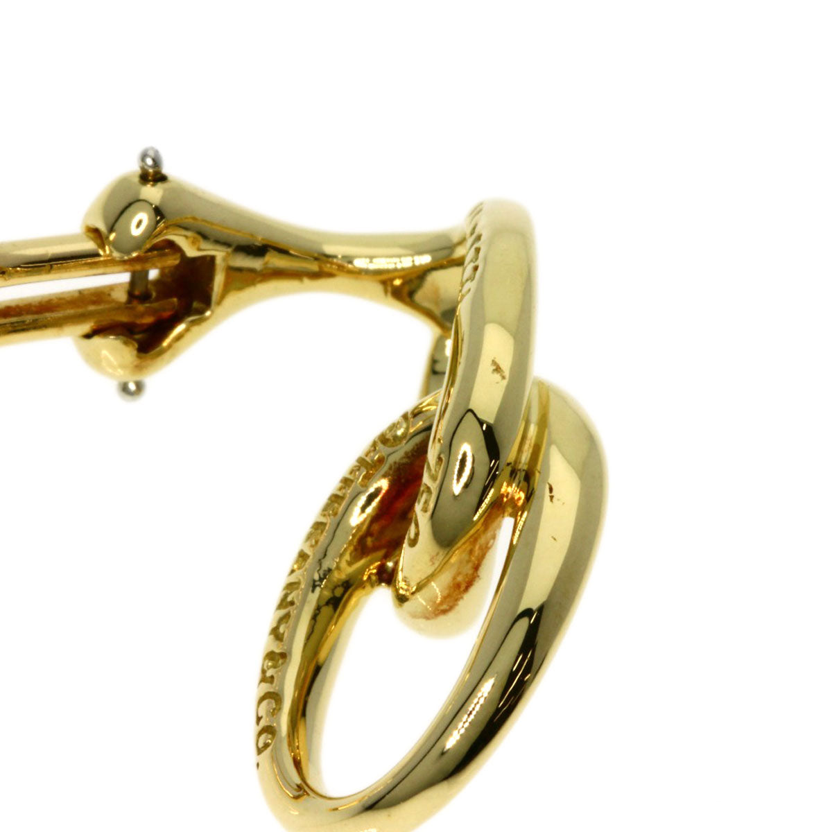 TIFFANY&Co. Earring Double loop, one side only K18 Yellow Gold Ladies