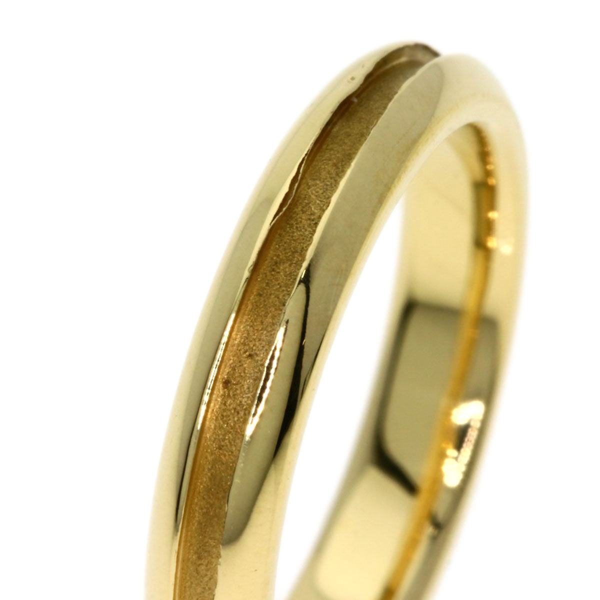 TIFFANY&Co. Ring Grooved K18 Yellow Gold Ladies