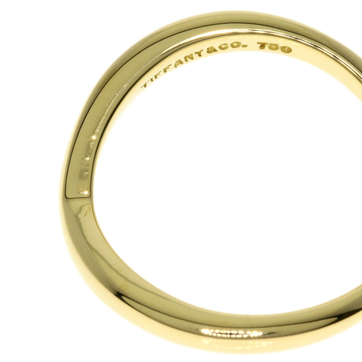 TIFFANY&Co. Ring V band K18 Yellow Gold Ladies