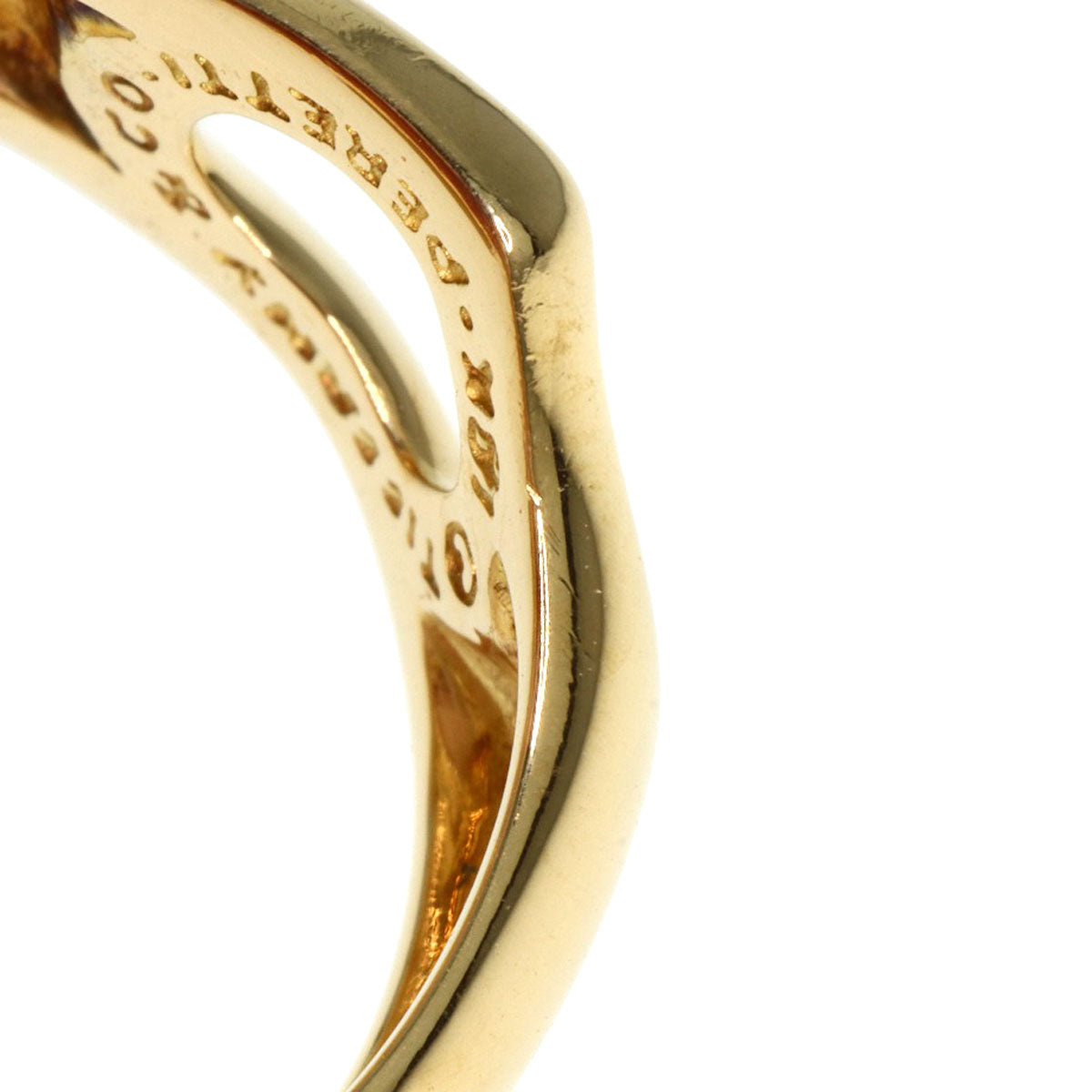 TIFFANY&Co. Ring Open heart K18 Yellow Gold Ladies