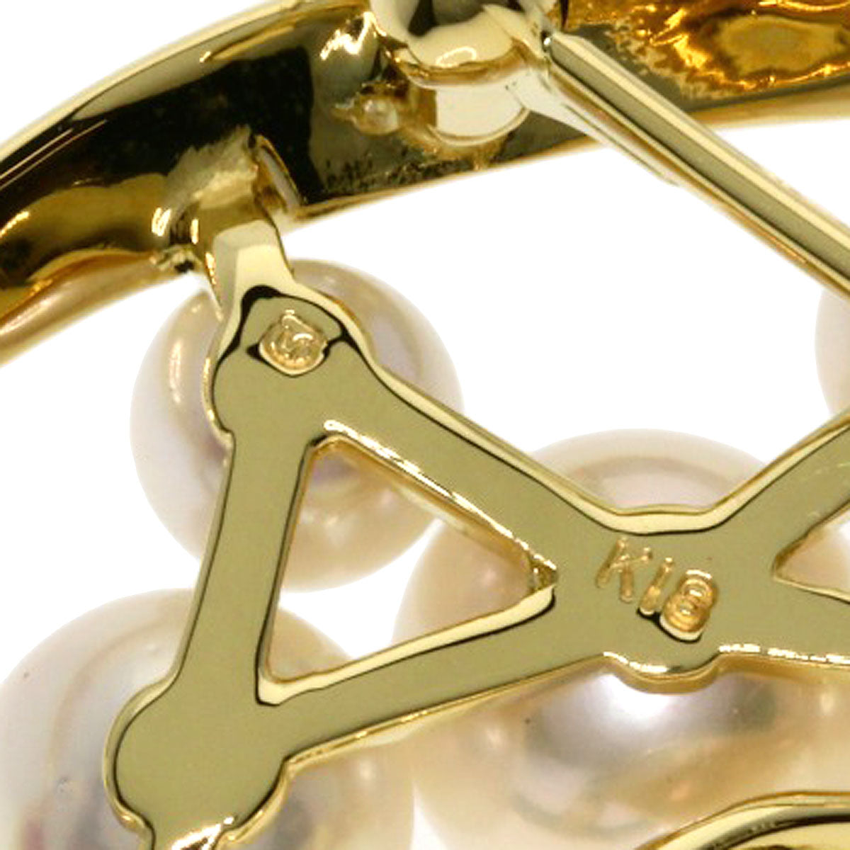 MIKIMOTO Brooch Akoya pearl Pearl K18 Yellow Gold Ladies