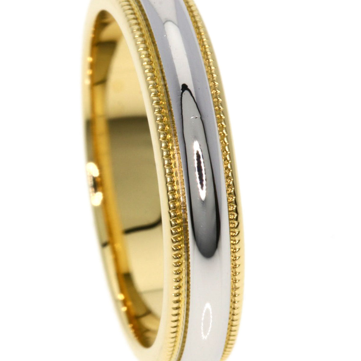 TIFFANY&Co. Ring Milgrain K18 Yellow Gold PT950Ladies
