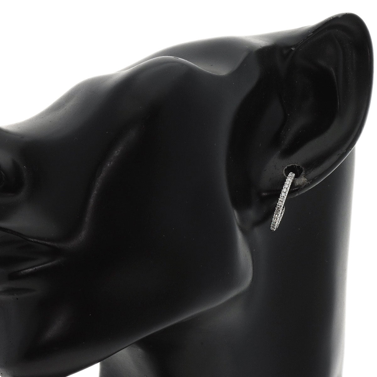 De Beers earring Diamond hoop K18 White Gold Ladies