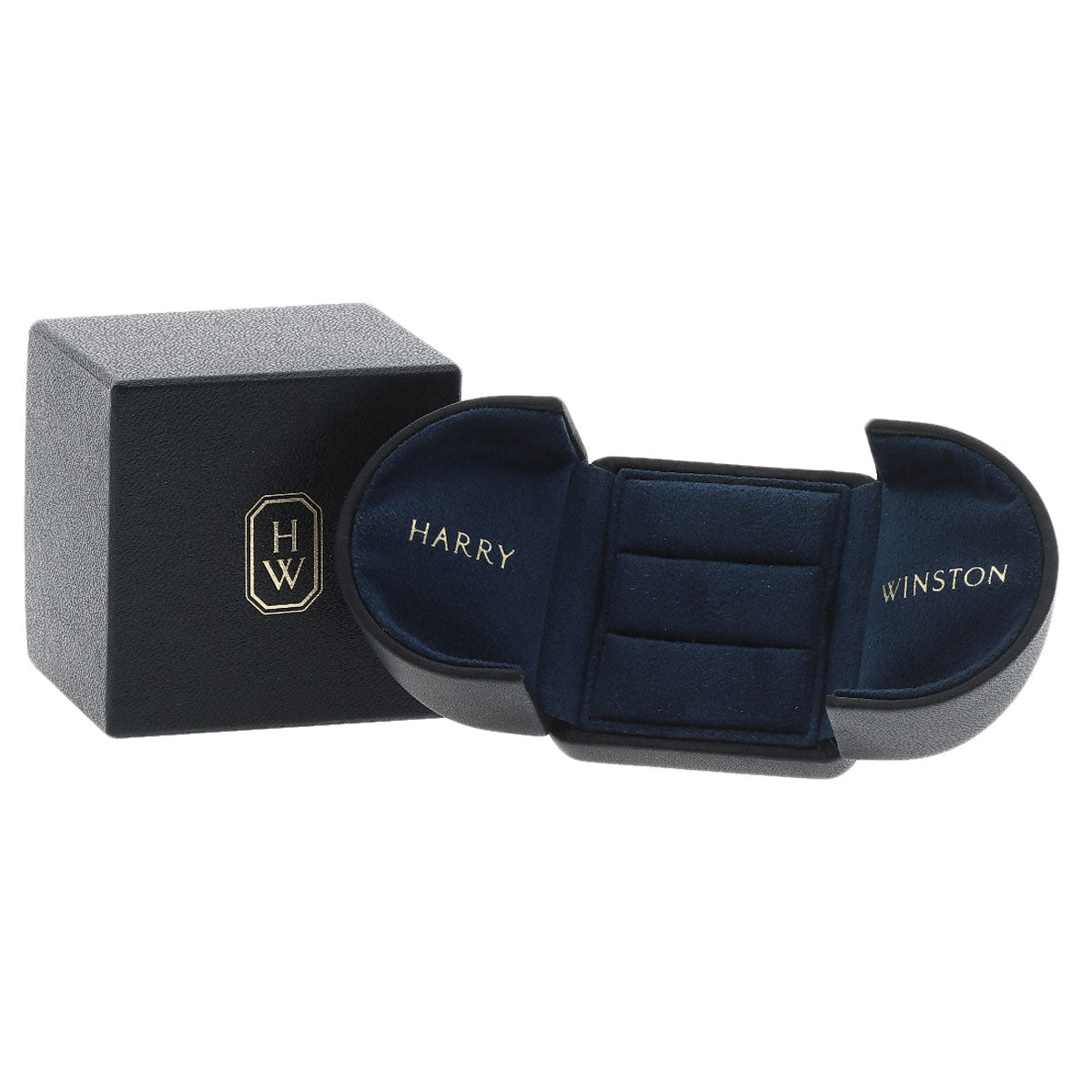 HARRY WINSTON Ring Micropave Half Eternity Diamond Platinum PT950 Ladies